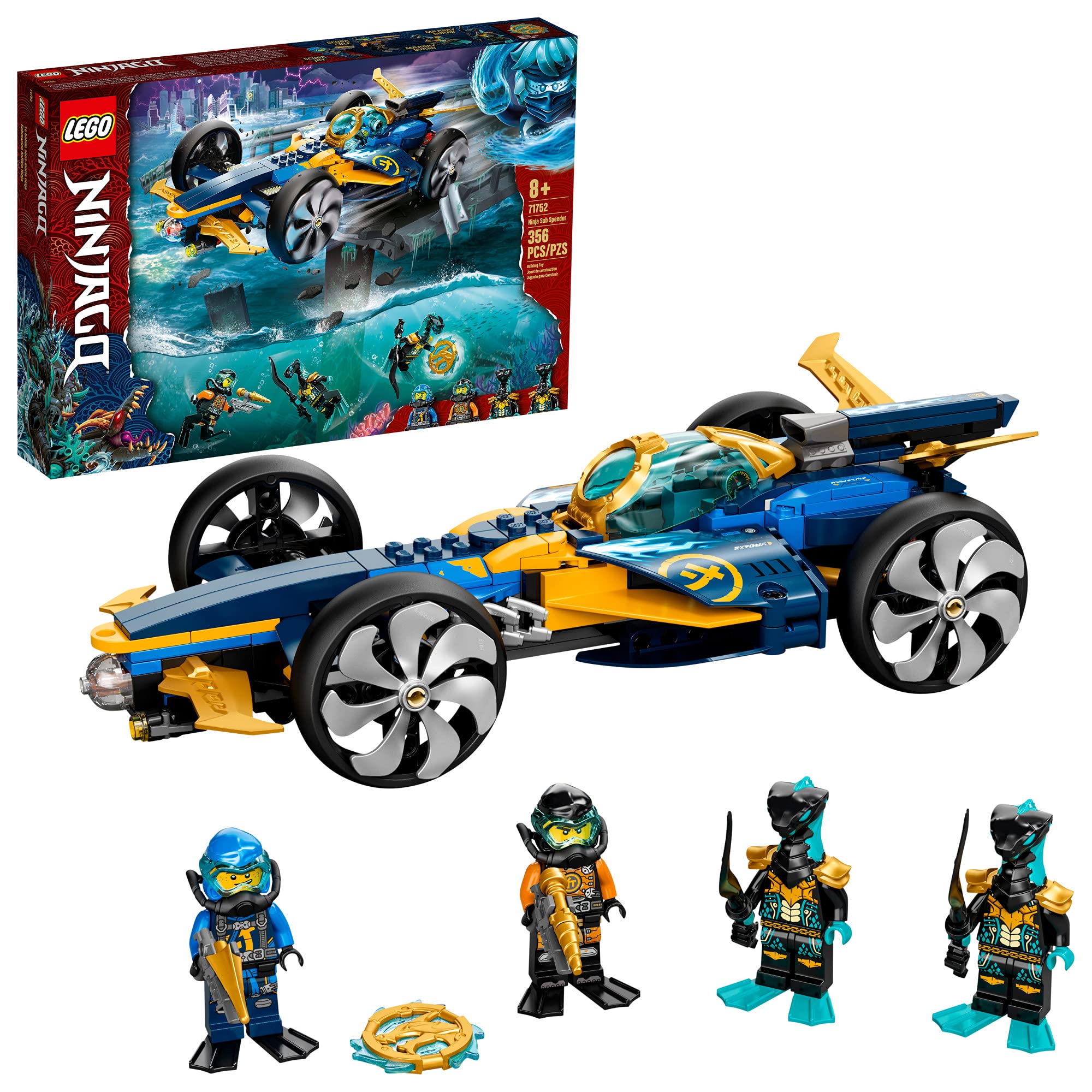 LEGO NINJAGO Ninja Sub Speeder 71752 Building Kit (7588342399214)